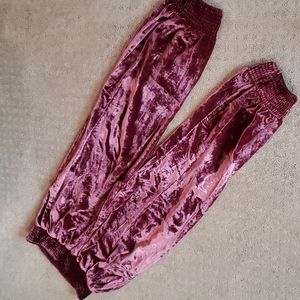 Luxurious velvet joggers